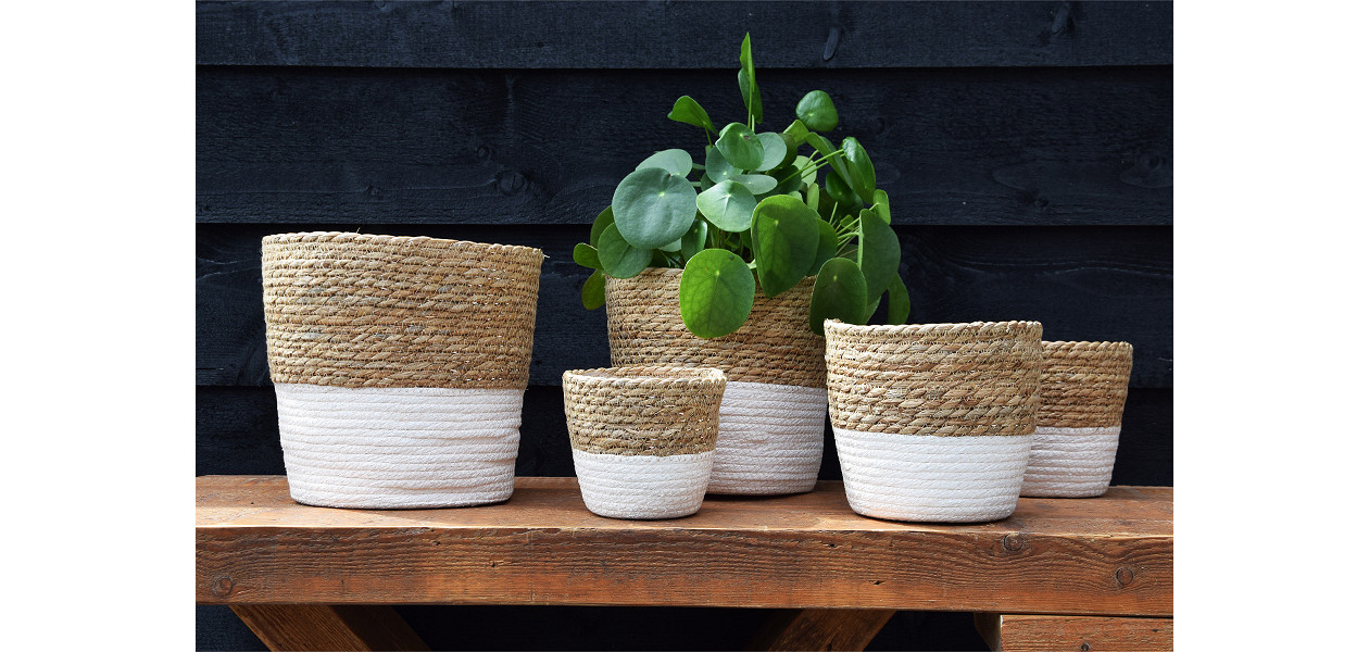 White Paper & Straw Basket